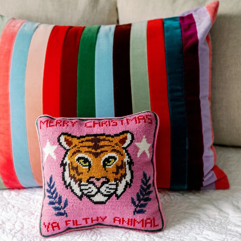 Travel Pillows for Long JourneysFilthy Animal Needlepoint Pillow