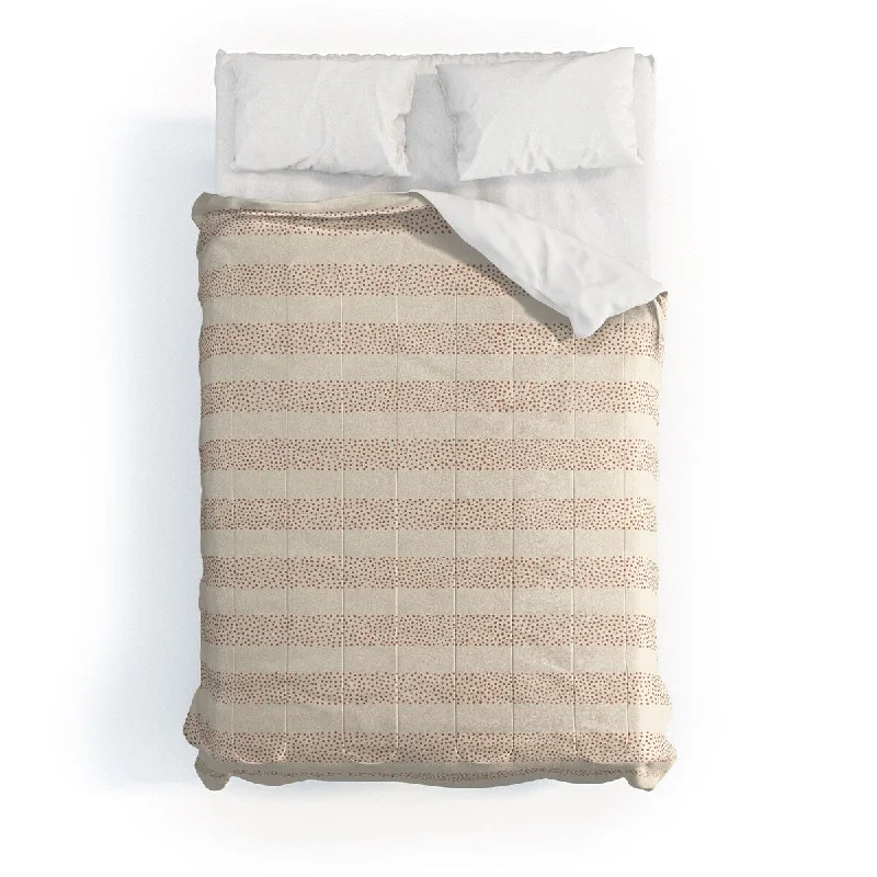 Cotton - filled comforters for a breathable and natural sleep experienceLittle Arrow Design Co Stippled Stripes Cream Orange Made To Order Full Comforter Set Cotton - filled comforters for a breathable and natural sleep experienceLittle Arrow Design Co Stippled Stripes Cream Orange Made To Order Full Comforter Set