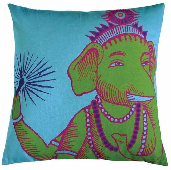 Round Pillows for Boho-Style InteriorsBazzar Elephant Pillow Design by Koko & Co