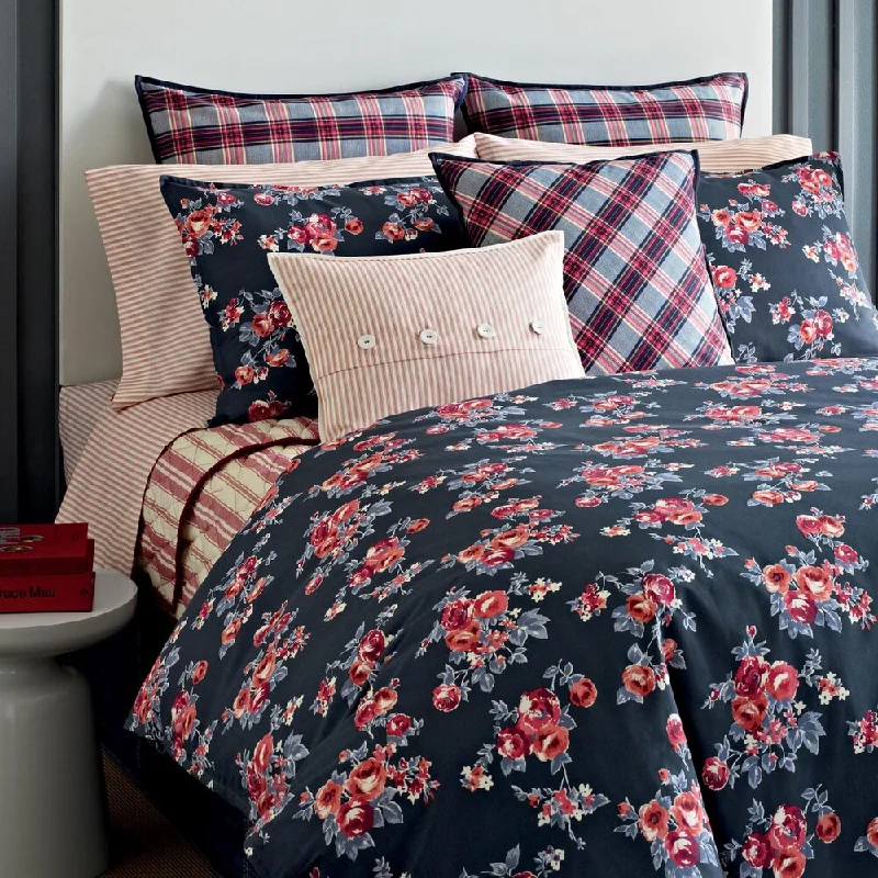Cotton - filled comforters for a breathable and natural sleep experienceTommy Hilfiger Rustic Floral 3-piece Cotton Reversible Comforter Set