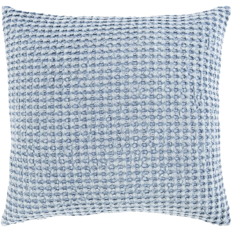 Hypoallergenic Pillows for Allergy SufferersWaffle Woven Pillow in Denim