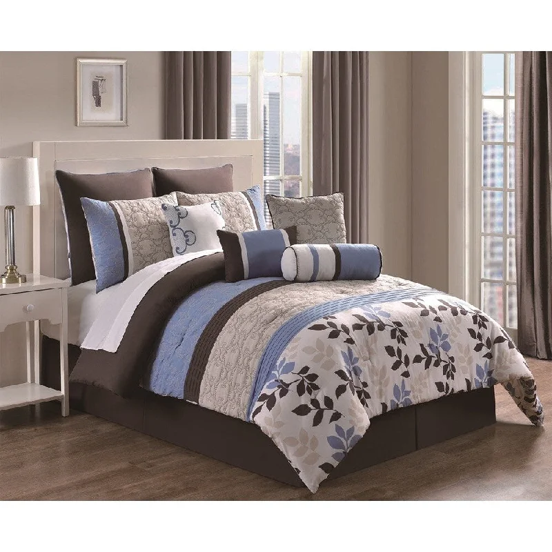 Queen - size comforters for standard queen - sized mattressesEve Floral 10 Piece Reversible Comforter Set