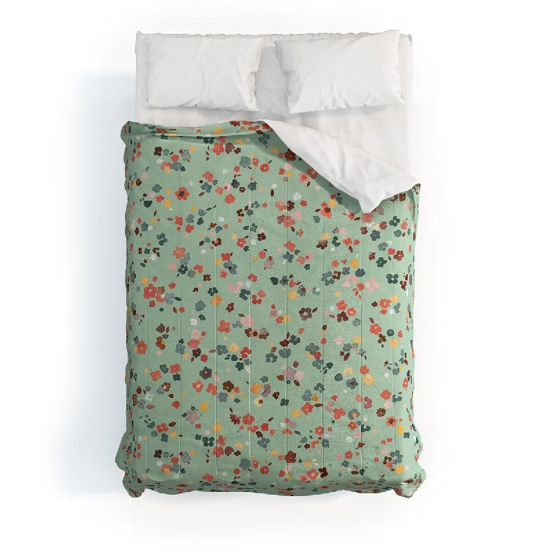 Goose down comforters known for their superior quality and insulationNinola Design Ditsy Flowers Green Made To Order Full Comforter Goose down comforters known for their superior quality and insulationNinola Design Ditsy Flowers Green Made To Order Full Comforter