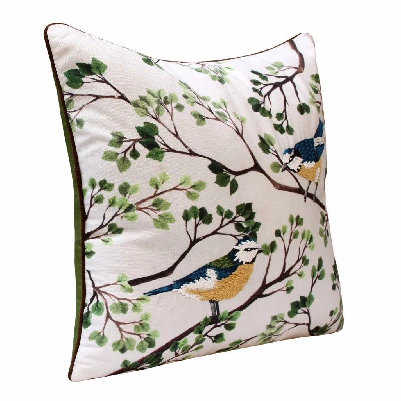 Cooling Pillows for Hot Sleepers20" X 20" Green Blue And Off-White Bird Polyester Animal Print Zippered Pillow Cooling Pillows for Hot Sleepers20" X 20" Green Blue And Off-White Bird Polyester Animal Print Zippered Pillow