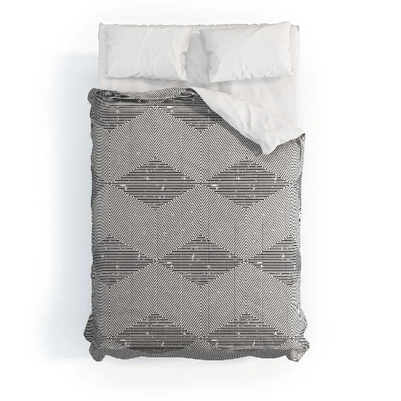 Bamboo - fiber - filled comforters with antibacterial and breathable qualitiesLittle Arrow Design Co Triangle Stripes Black Made To Order Full Comforter Set Bamboo - fiber - filled comforters with antibacterial and breathable qualitiesLittle Arrow Design Co Triangle Stripes Black Made To Order Full Comforter Set