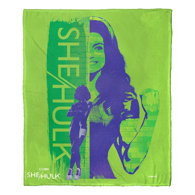 Recycled polyester blankets for an eco - conscious optionMarvel She Hulk Duality Silk Touch Throw Recycled polyester blankets for an eco - conscious optionMarvel She Hulk Duality Silk Touch Throw