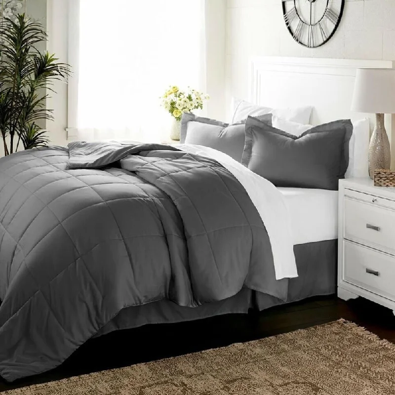 Microfiber blankets that are durable and easy to care for8pc Twin Extra Long Luxury Ultra Soft Bedding Set Slate