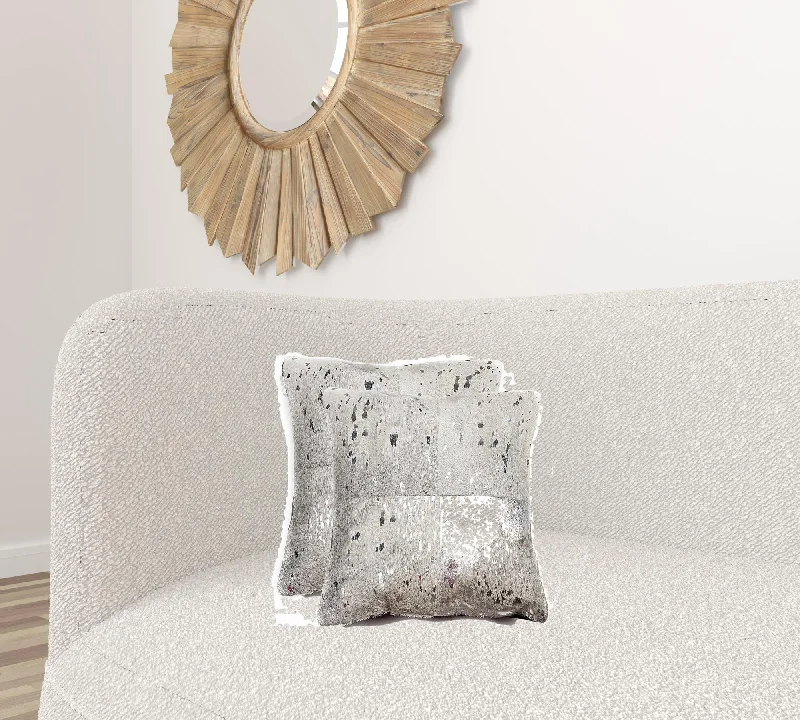Travel Pillows for Long Journeys18" X 18" X 5" Silver And Gray Quattro  Pillow 2 Pack