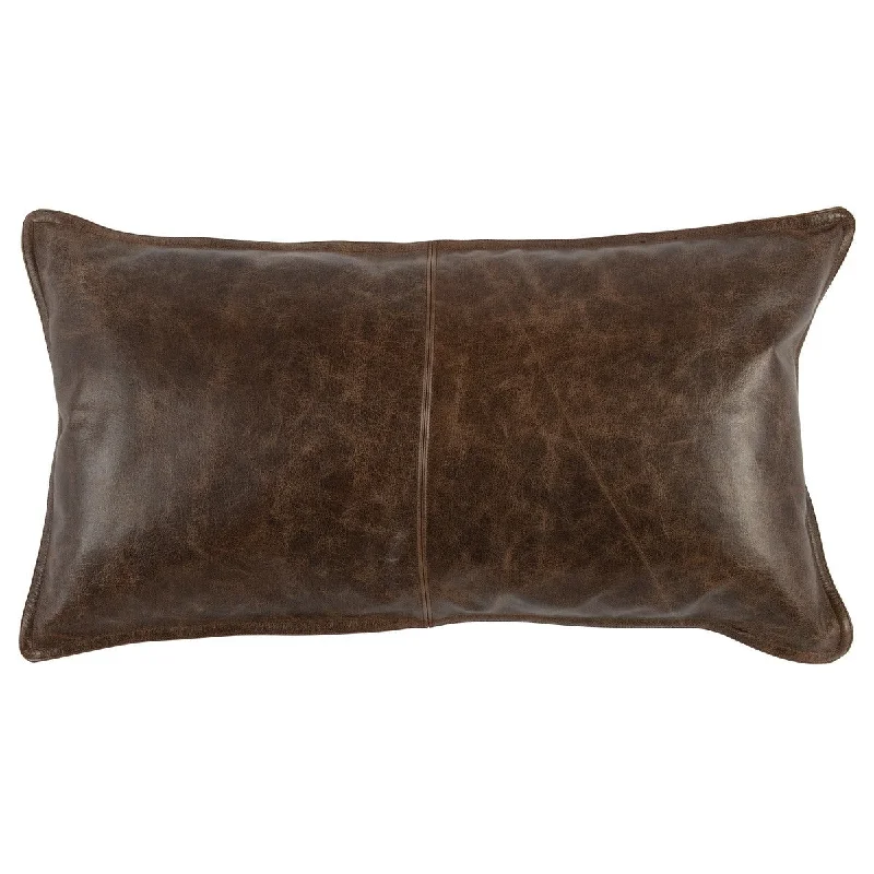 Velvet Pillows for a Touch of EleganceLeather Parsons Cocoa Pillow