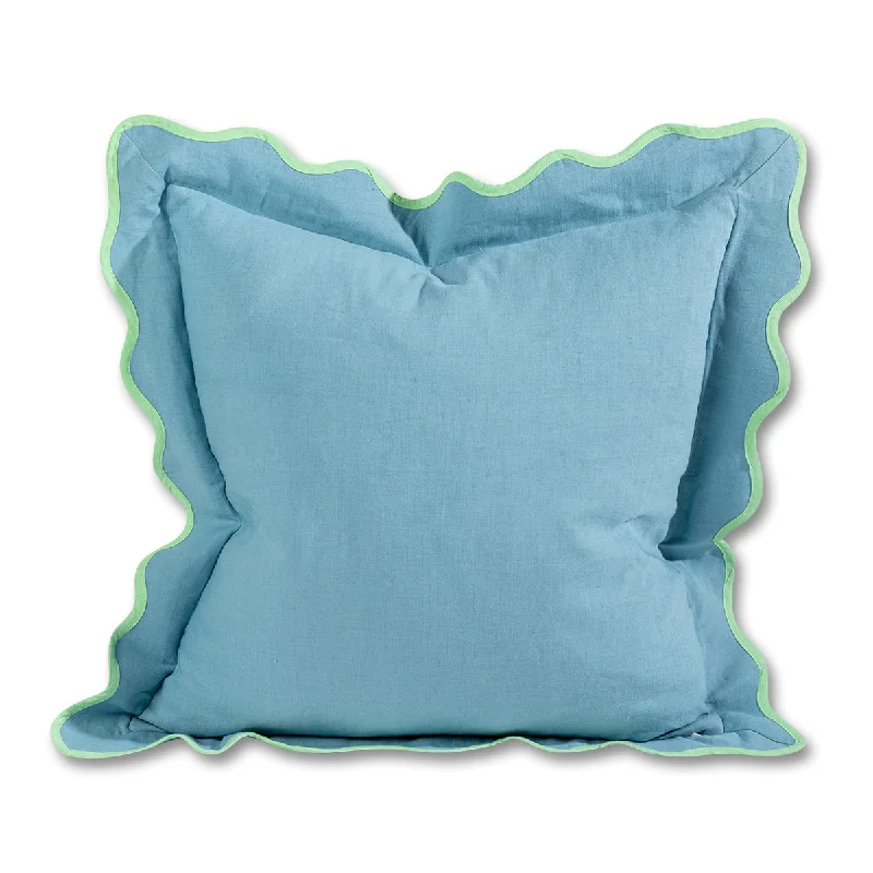 Orthopedic Pillows for Back Pain ReliefDarcy Linen Pillow - Aqua + Mint