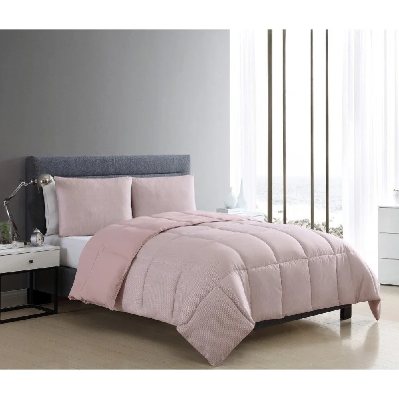 King - size comforters to fit large king - sized beds perfectlyVCNY Home Down Alternative Stripe Reversible Comforter Set