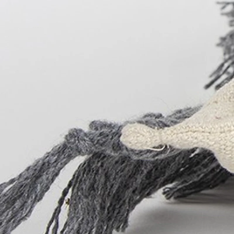 Velvet Pillows for a Touch of EleganceGray Braided Stripe Macrame Fringe Lumbar Pillow Velvet Pillows for a Touch of EleganceGray Braided Stripe Macrame Fringe Lumbar Pillow