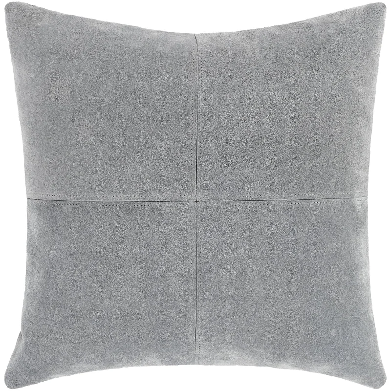 Soft and Fluffy Pillows for Bedroom ComfortManitou Suede Square Pillow Medium Gray