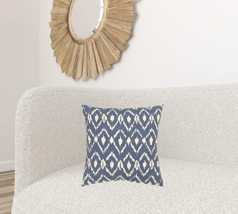 Hypoallergenic Pillows for Allergy SufferersBlue Natural Ikat Down Filled Throw Pillow
