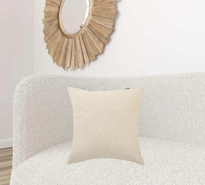 Round Pillows for Boho-Style Interiors20" X 20" Cream And Black 100% Cotton Geometric Zippered Pillow Round Pillows for Boho-Style Interiors20" X 20" Cream And Black 100% Cotton Geometric Zippered Pillow