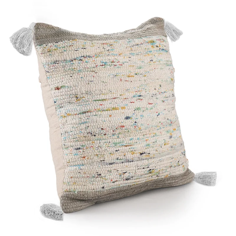 Firm Pillows for Side Sleepers20" X 20" Gray And Off-White 100% Cotton Abstract Zippered Pillow