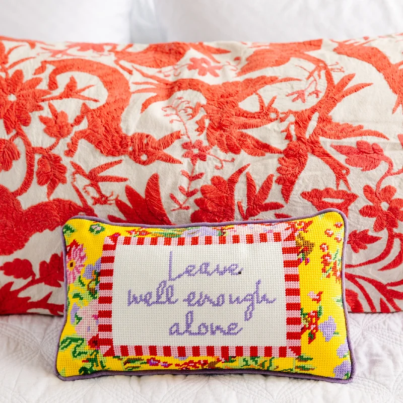 Square Pillows for Modern Home DecorWell Enough Needlepoint Pillow