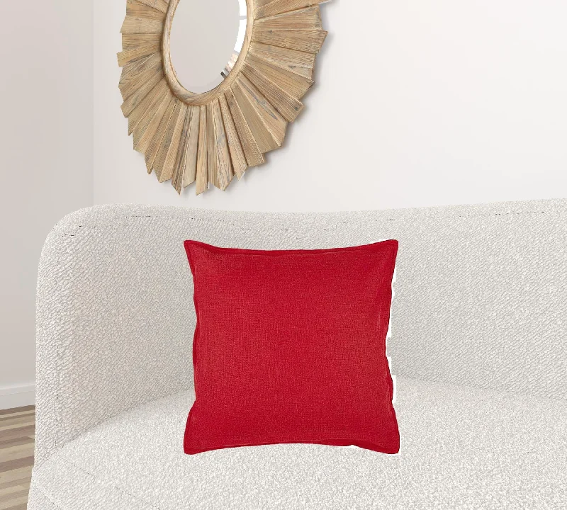 Feather Pillows for a Luxurious SleepRed Solid Color Flange Edge Throw Pillow