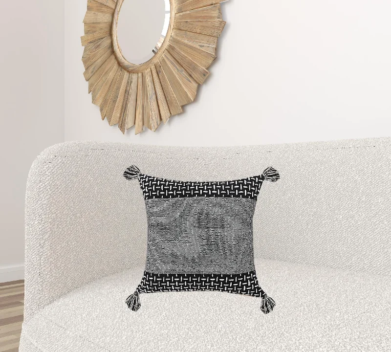 Hypoallergenic Pillows for Allergy Sufferers20" X 20" Black And White 100% Cotton Geometric Zippered Pillow Hypoallergenic Pillows for Allergy Sufferers20" X 20" Black And White 100% Cotton Geometric Zippered Pillow