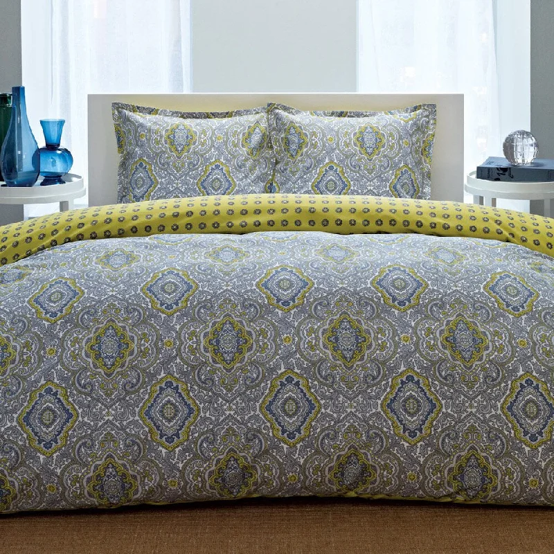 Synthetic - filled comforters like polyester for affordability and hypoallergenic propertiesCity Scene Milan Reversible 3-piece Comforter Set