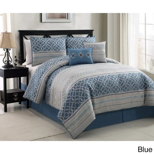 Latex - filled comforters with a bouncy texture and good supportVCNY Havoc Jaquard 6-piece Comforter Set