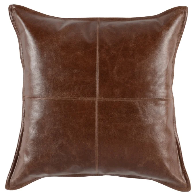 Plush Pillows for a Cozy BedLeather Kona Brown Pillow