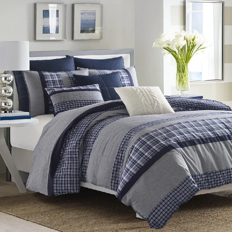 Bamboo - fiber - filled comforters with antibacterial and breathable qualitiesNautica Adelson 3-piece Comforter Set