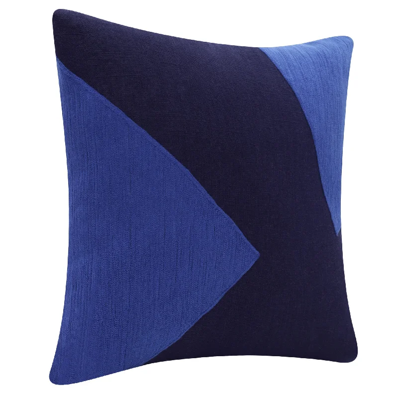 Square Pillows for Modern Home Decor20" X 20" Cobalt Blue And Navy 100% Cotton Abstract Zippered Pillow Square Pillows for Modern Home Decor20" X 20" Cobalt Blue And Navy 100% Cotton Abstract Zippered Pillow