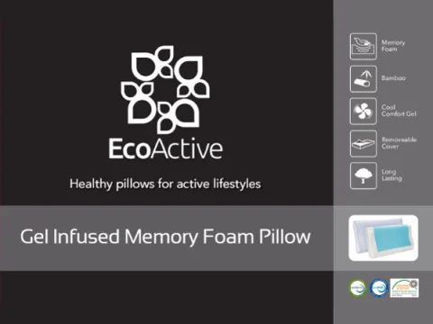 Soft and Fluffy Pillows for Bedroom ComfortEco Active Gel Memory Foam Pillow