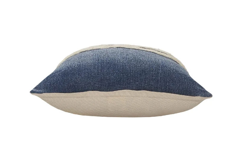 Silk Pillows for Smooth Skin and Hair20" X 20" Dusty Blue And White 100% Cotton Striped Zippered Pillow