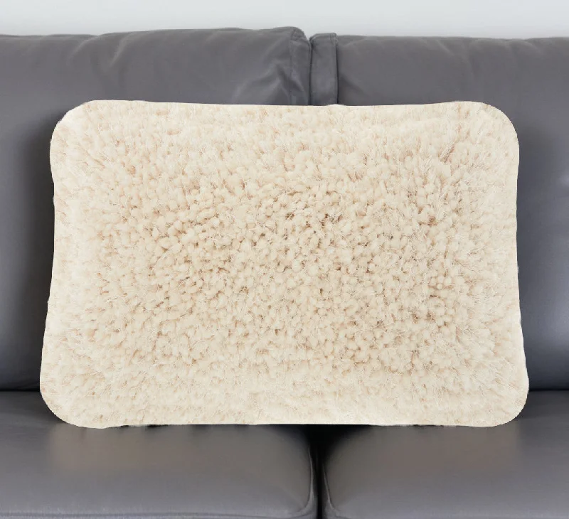 Firm Pillows for Side SleepersCream Kubby Plush Lumbar Throw Pillow