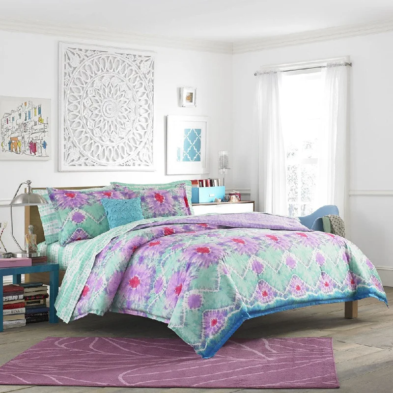 Synthetic - filled comforters like polyester for affordability and hypoallergenic propertiesTeen Vogue To Dye For 3-piece Comforter Set