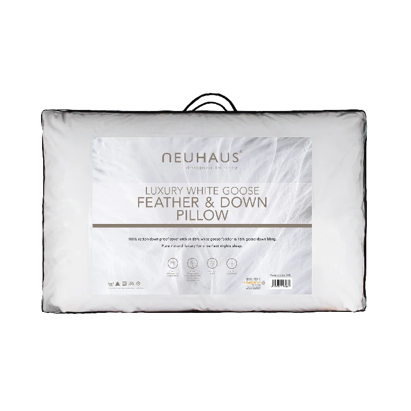 Travel Pillows for Long JourneysWhite Goose Feather Down Pillow