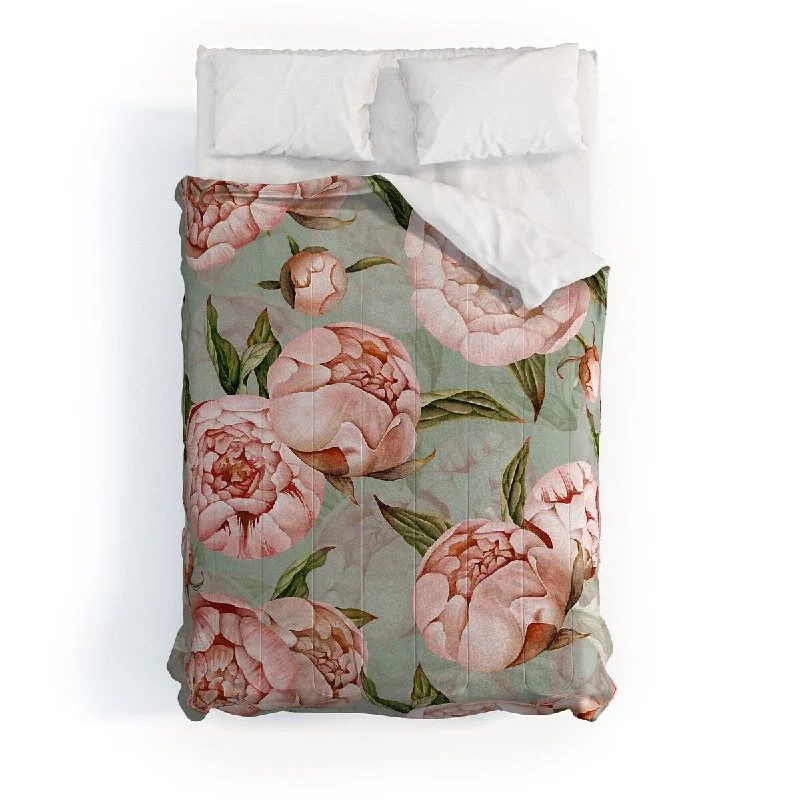 Queen - size comforters for standard queen - sized mattressesUtart Peach Peonies Watercolor Pattern On Teal Sepia Made To Order Full Comforter Set Queen - size comforters for standard queen - sized mattressesUtart Peach Peonies Watercolor Pattern On Teal Sepia Made To Order Full Comforter Set