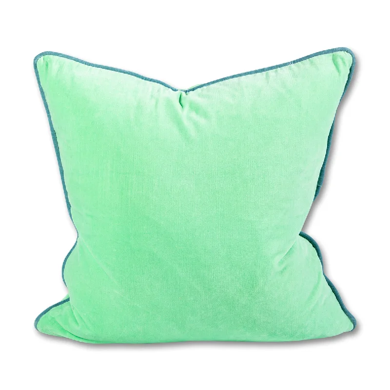 Kids Pillows with Fun DesignsCharliss Velvet Pillow - Mint + Aqua