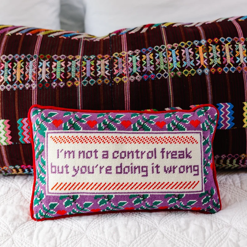 Pregnancy Pillows for Expectant MothersControl Freak Needlepoint Pillow