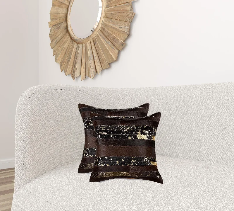 Velvet Pillows for a Touch of Elegance18" X 18" X 5" Gold And Chocolate Pillow 2 Pack Velvet Pillows for a Touch of Elegance18" X 18" X 5" Gold And Chocolate Pillow 2 Pack