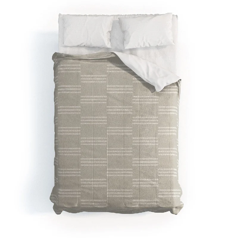 Full - size comforters suitable for full - sized beds in guest rooms or small bedroomsLittle Arrow Design Co Ella Triple Stripe Stone Made To Order Full Comforter Set Full - size comforters suitable for full - sized beds in guest rooms or small bedroomsLittle Arrow Design Co Ella Triple Stripe Stone Made To Order Full Comforter Set