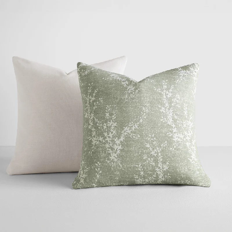 Memory Foam Pillows for Neck Support2-Pack Willow Décor Throw Pillows
