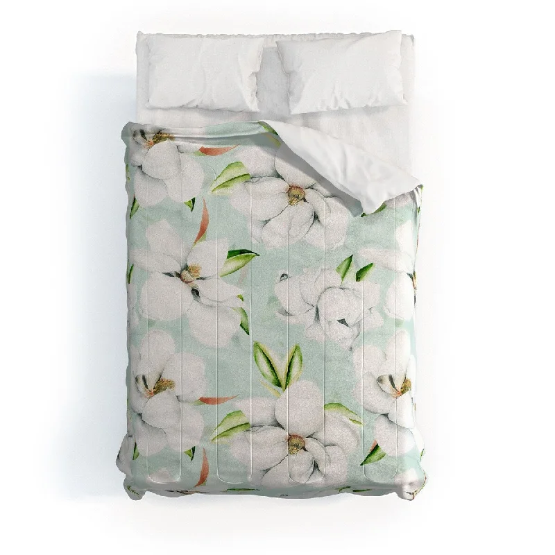 Goose down comforters known for their superior quality and insulationUtart Hygge Magnolia Watercolor Pastel Flowers Made To Order Full Comforter Set Goose down comforters known for their superior quality and insulationUtart Hygge Magnolia Watercolor Pastel Flowers Made To Order Full Comforter Set