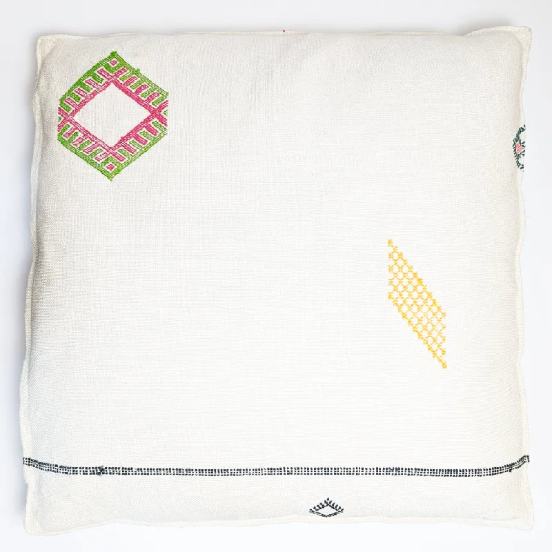 Firm Pillows for Side SleepersNeutral with Multi Handstitch Pillow II