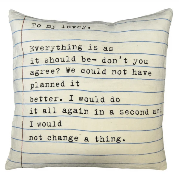 Square Pillows for Modern Home Decor***Pillow Collection - To My Lovey (letter