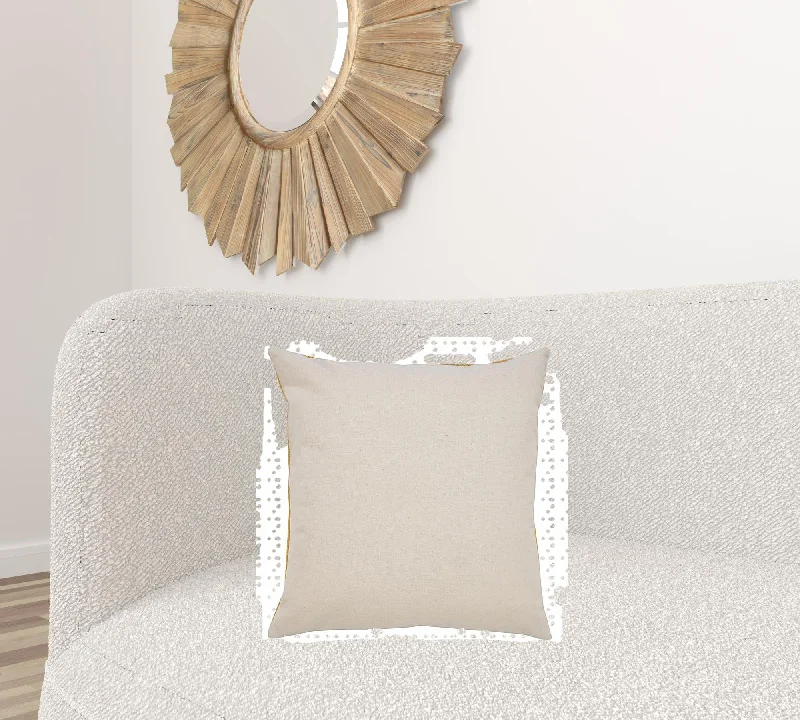 Adjustable Pillows for Customized Comfort20" X 20" Yellow And White 100% Cotton Striped Zippered Pillow