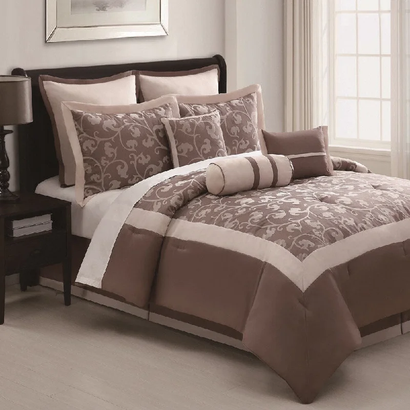 Queen - size comforters for standard queen - sized mattressesKarma 9-piece Comforter Set
