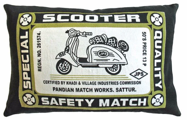 Kids Pillows with Fun DesignsMatch Co Scooter Print Pillow