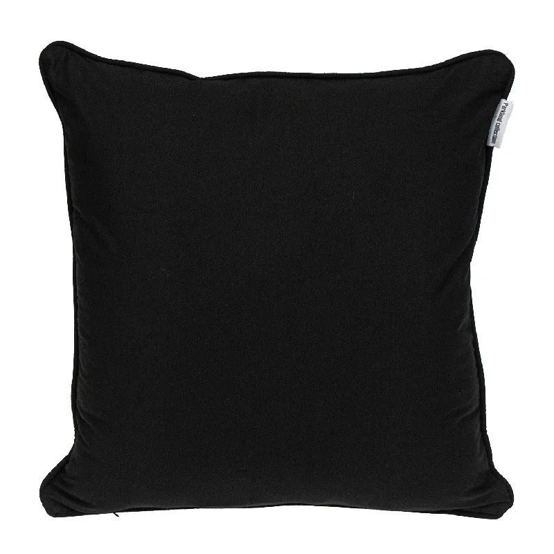 Silk Pillows for Smooth Skin and Hair18" X 18" Black 100% Cotton Geometric Zippered Pillow
