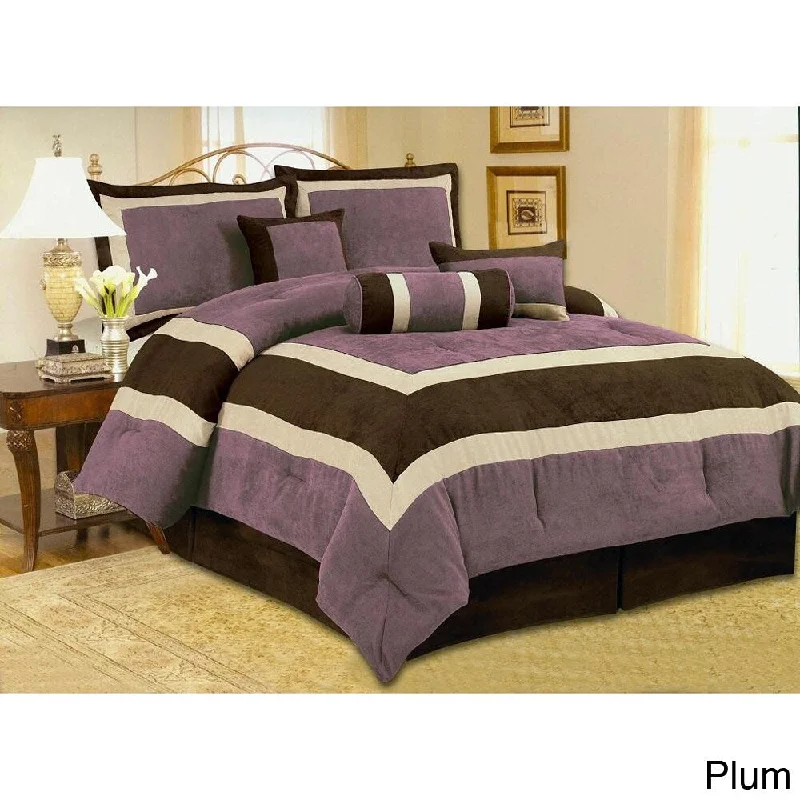 Wool - filled comforters with natural moisture - wicking and temperature - regulating featuresHotel Microsuede 7-piece Comforter Set