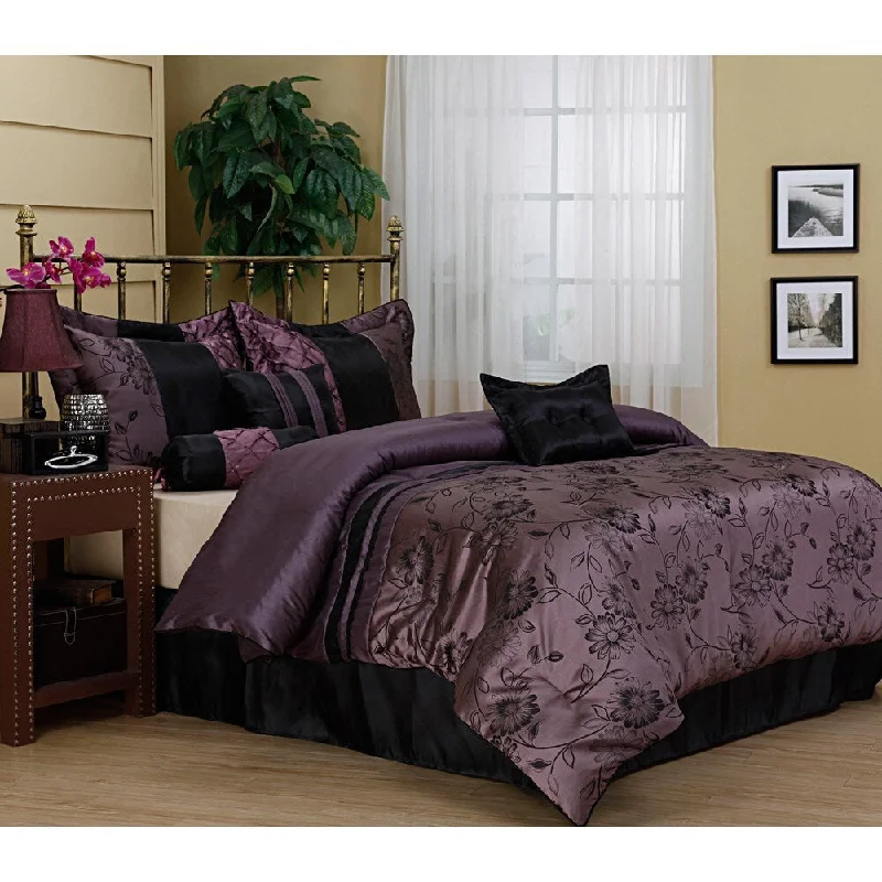 Wool - filled comforters with natural moisture - wicking and temperature - regulating featuresHarmonee Lavender 7-piece Comforter Set