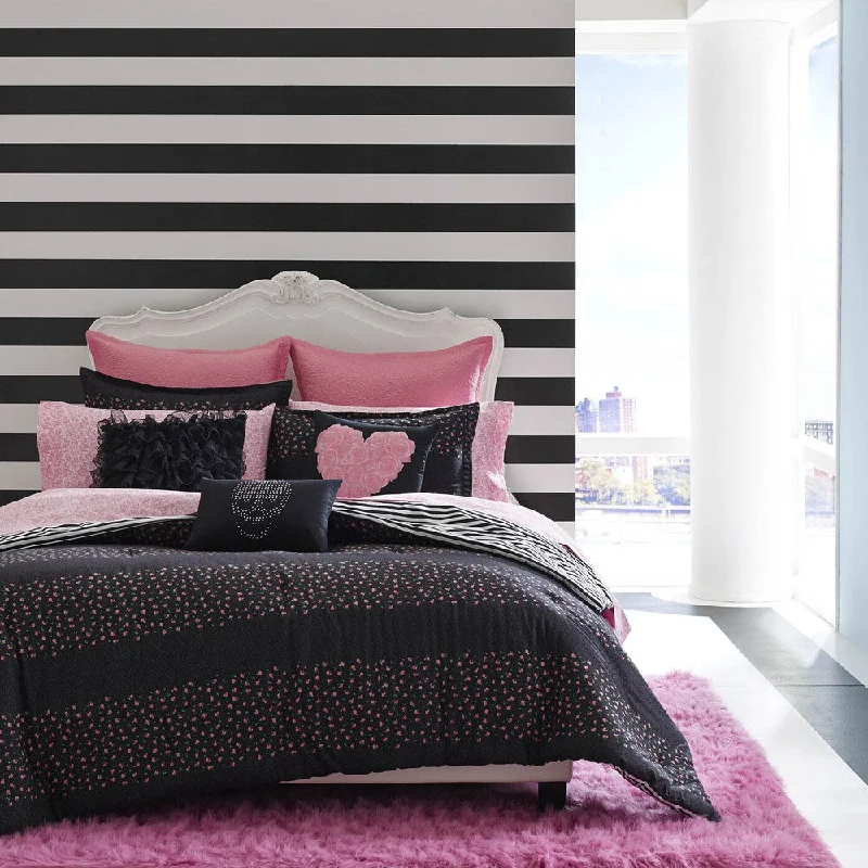 Queen - size comforters for standard queen - sized mattressesBetsey Johnson Punk Princess Cotton 3-piece Comforter Set