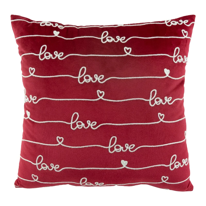 Soft and Fluffy Pillows for Bedroom ComfortLove Scripted 18x18 Throw Pillow